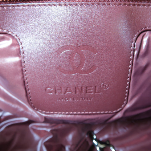 CHANEL Quilted CC SHW Coco Cocoon Tote Bag Canvas Grey