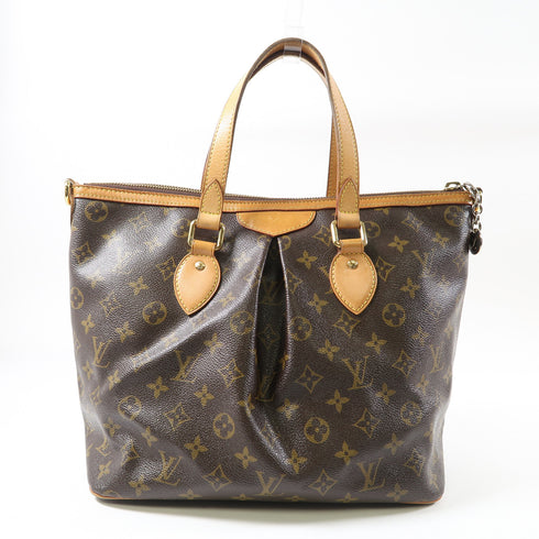 LOUIS VUITTON LV GHW Palermo PM 2 Way Shoulder Bag M40145 Monogram Brown v1