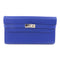 HERMES PHW Kelly Wallet Long Wallet Epsom Leather Bleu Electrique/Blue