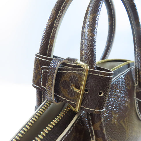 LOUIS VUITTON LV GHW Lockit Handbag M40597 Monogram Fetish Brown