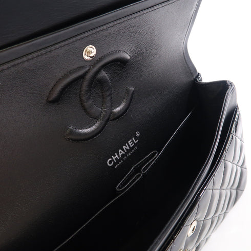 CHANEL CC SHW Chain Shoulder Bag Patent Leather Black v1