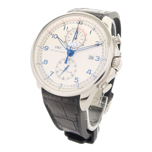 IWC Portuguese Yacht Club Chronograph Automatic Watch Stainless Steel White