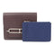 HERMES PHW Roulis Slim Wallet Evercolor Leather Burgundy Navy