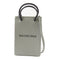BALENCIAGA SHW 2 Way Shoulder Bag Calfskin Leather Gray