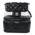CHANEL Quilted CC SHW Chain Shoulder Bag Calfskin Leather/PVC Black v1