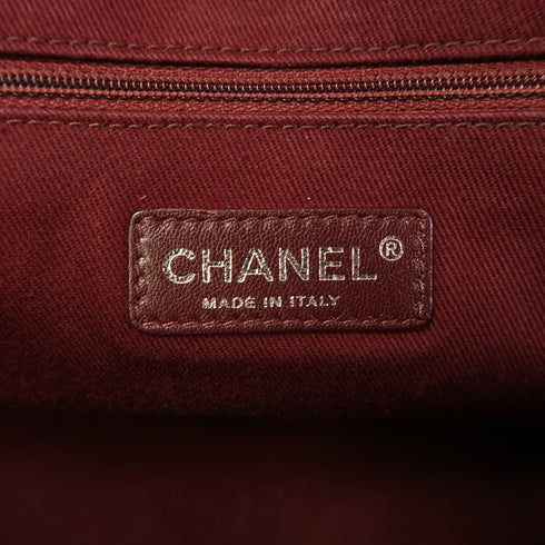 CHANEL Quilted CC SHW Shoulder Bag Calfskin Leather Black v2