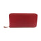 HERMES PHW Silk'In Classique Long Wallet Round Wallet Epsom Leather Red