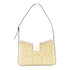 COACH GHW Eliza Shoulder Bag Coated Canvas CP005 Brown White