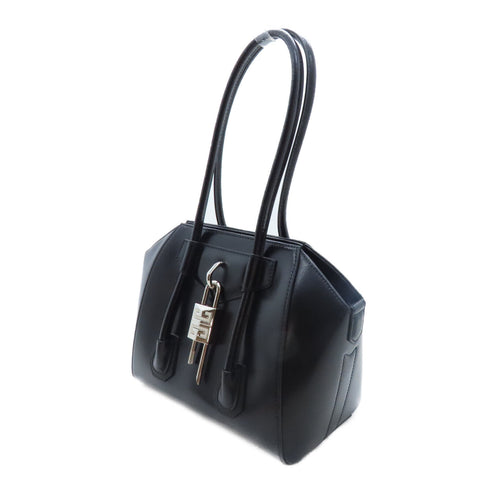 GIVENCHY SHW Antigona Lock 2 Way Shoulder Handbag Calfskin Leather Black