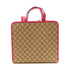 GUCCI GG SHW Shoulder Tote 2Way Shoulder Bag PVC Coated Canvas 630542 Brown/Pink