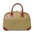 CELINE GHW Hand Bag, Coated Canvas Red Beige