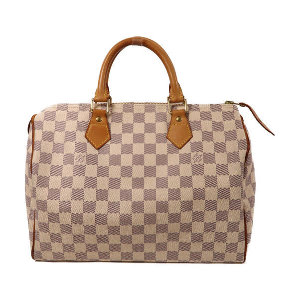 LOUIS VUITTON LV GHW Speedy 30 Hand Bag M41533 Damier Beige