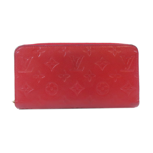 LOUIS VUITTON LV GHW Long Round Wallet M60169 Monogram Empreinte Red