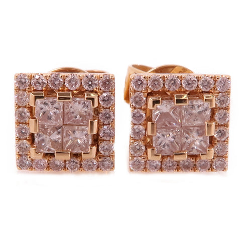 JEWELRY Diamond Earrings 18K Rose Gold