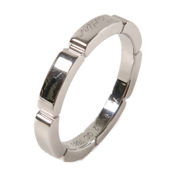 CARTIER Maillon Panthere Wedding Ring 18K White Gold Cartier#52 US#6