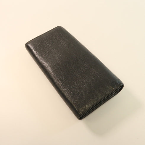 BALENCIAGA SHW Long Wallet Lambskin Leather 253038 Grey