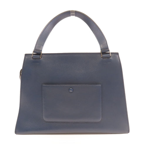 CELINE SHW Edge Medium Shoulder Bag 172613 Calfskin Leather Blue