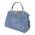 FENDI GHW Peekaboo Mini 2 Way Shoulder Bag 8BN244 Calfskin Leather Blue