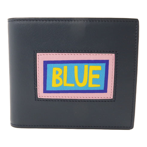 FENDI Vocabulary Wallet 7M0169.60E179 Calfskin Leather Blue