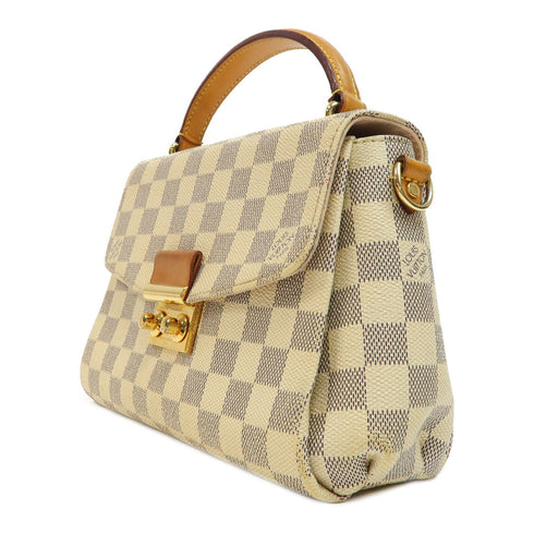 LOUIS VUITTON LV GHW Croisette 2 Way Bag N41581 Damier Azur White