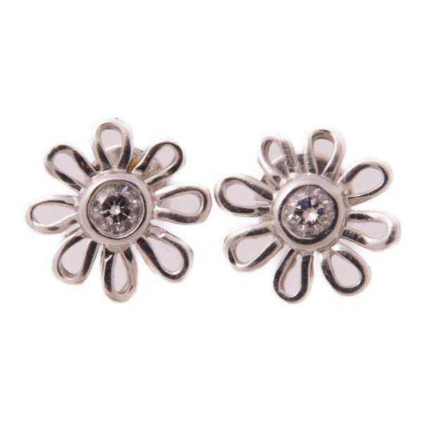 TIFFANY&CO Diamond Earrings K18WG White Gold