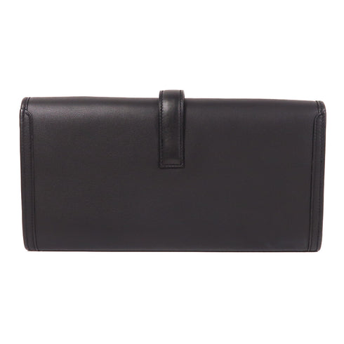 HERMES Jige Elan 29 Clutch Swift Leather Black