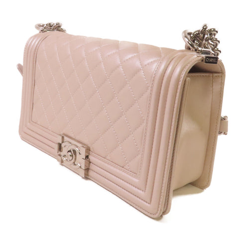CHANEL Quilted SHW CC Boy Chanel Shoulder Bag Lambskin Leather #15932042 Pink