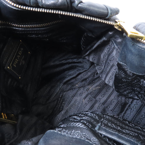 PRADA GHW Gaufre Tote Bag BN1336 Nappa Leather Black
