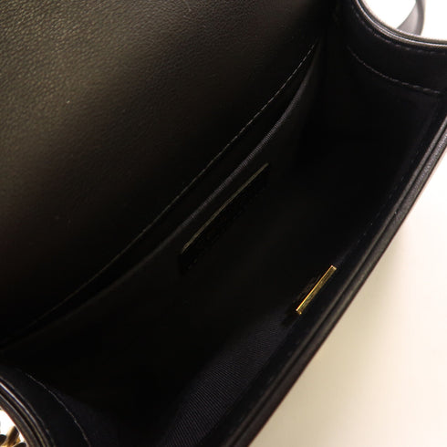 CHANEL CC GHW Boy 20 Chain Shoulder Bag Lambskin Leather