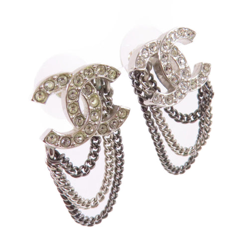 CHANEL CC Earrings A21/B Metal Rhinestones