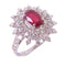 FINE JEWELRY 1.37ct Ruby 1.03ct Diamond Ring US#5.75 PT950 Platinum