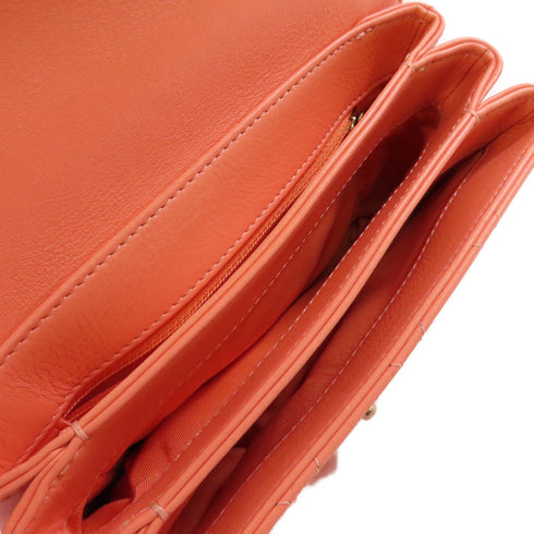 CHANEL CC吧GHW Handbag Chain Shoulder Bag Calfskin Leather Salmon Pink