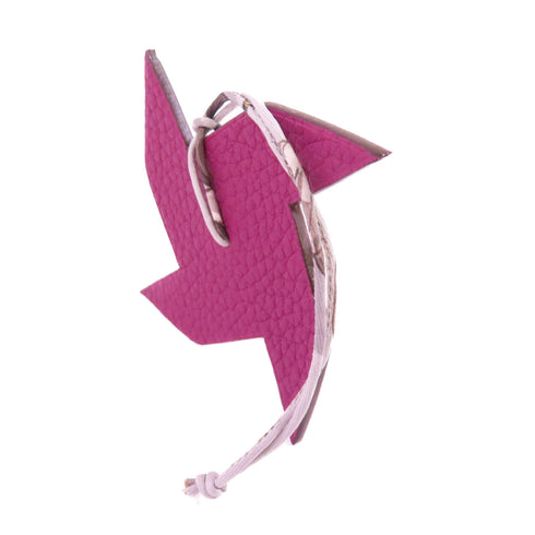 HERMES Petit H Charm Epsom Leather Orange Purple