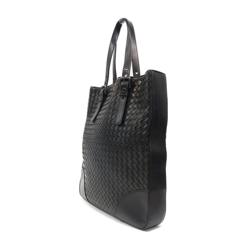 BOTTEGA VENETA BV Tote Bag Shoulder Bag Intrecciato Leather Black