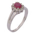 JEWELRY Ruby Diamond Ring 18K White Gold US#6.75