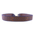 HERMES GHW Shoulder Strap Canvas Leather Blue Brown