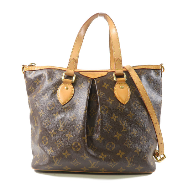 LOUIS VUITTON LV GHW Palermo PM 2 Way Bag M40145 Monogram Brown