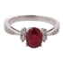 JEWELRY Ruby Diamond Ring 18K White Gold US#6.25