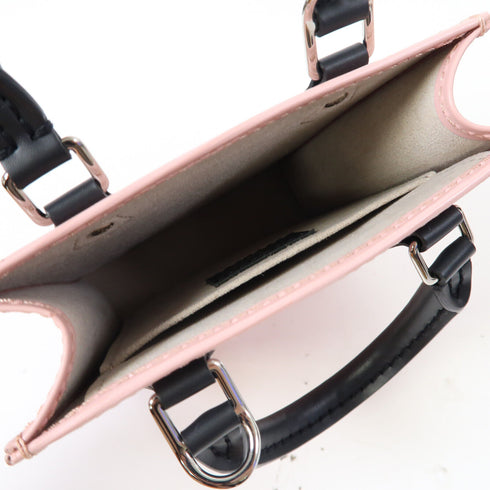 LOUIS VUITTON LV SHW Petit Sac Plat Shoulder Bag M69575 Epi Leather Pink/Black