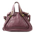 Chloe GHW Paraty Rock Bag 2 Way Shoulder Bag Handbag Calfskin Leather Purple