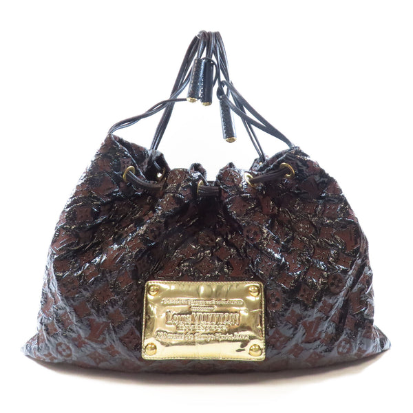 LOUIS VUITTON LV GHW Squishy Shoulder Bag M95259 Monogram Envinil Brown Black