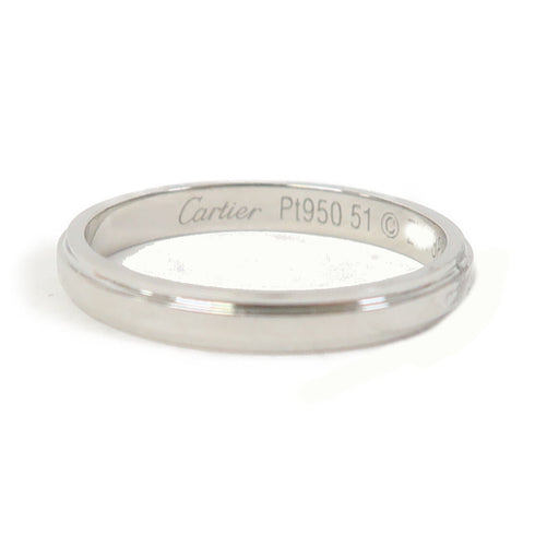 CARTIER D''amour Wedding Band Ring Platinum PT950 Cartier#51 US#5.75