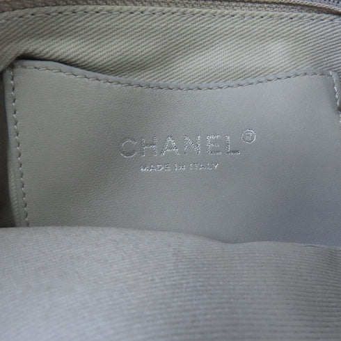 CHANEL Quilted CC SHW Chain Shoulder Bag Leather Light Brown