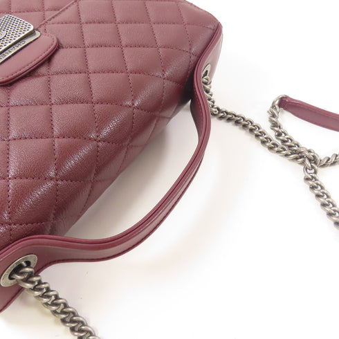 CHANEL CC University Chain 2 Way Bag A93537 Calfskin Leather