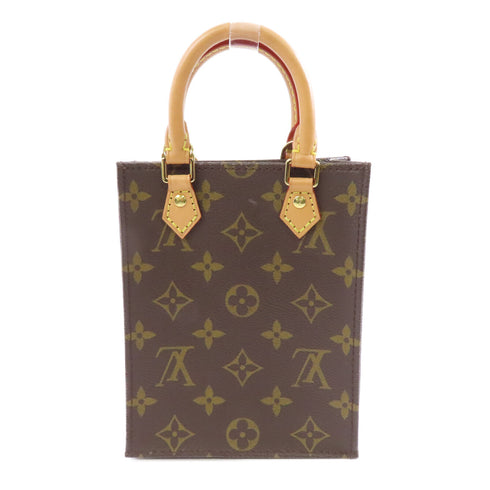 LOUIS VUITTON LV GHW Petit Sac Plat 2 Way Shoulder Bag M81295 Monogram Brown v2