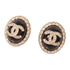 CHANEL CC Earrings Metal Black