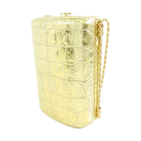 CHANEL CC GHW Chain Shoulder Bag Calfskin Leather Gold