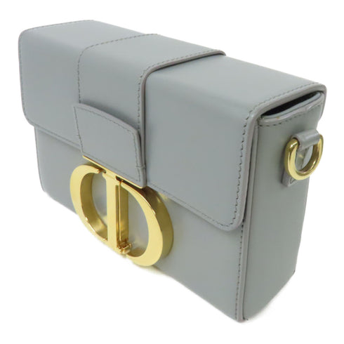 Christian Dior CD GHW 30 Montaigne Shoulder Bag M9204 Calfskin Leather Gray