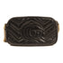 GUCCI GHW GG Marmont Camera Mini Shoulder Bag 447632 Calfskin Leather Black