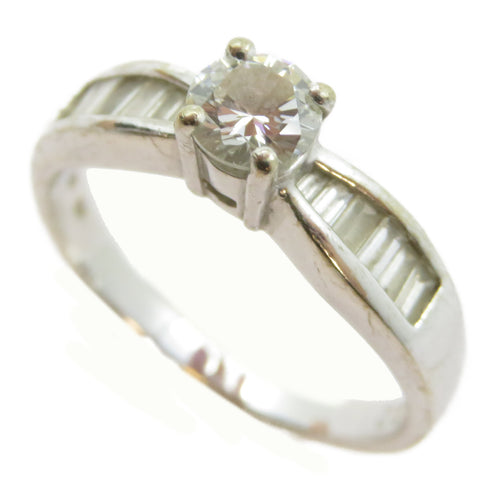 FINE JEWELRY 0.32ct Diamond Ring 18K White Gold US#5.25